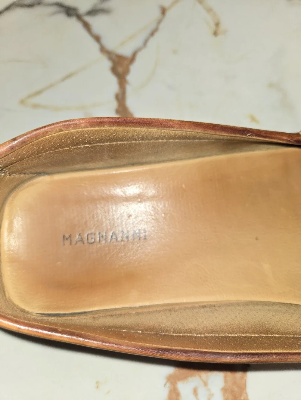 Magnanni  Leather Lace-Up Shoes Light Brown  Size 10 M, retails For $499.00